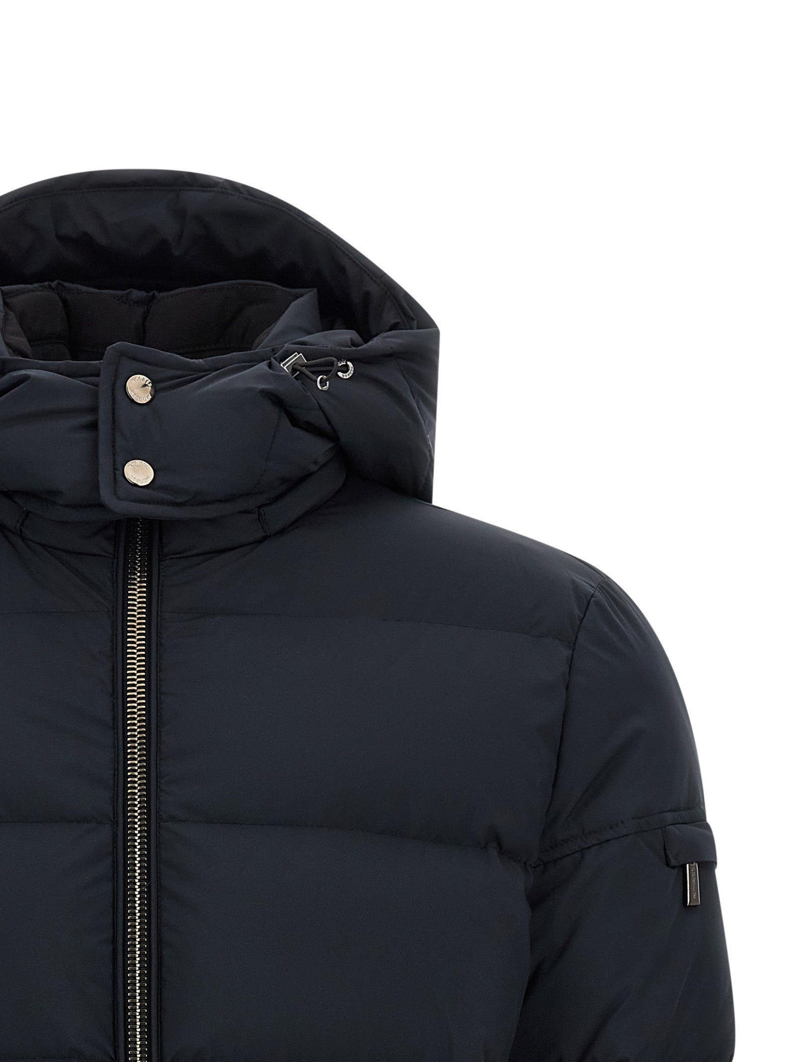 MooRER Brett Acqua Line Bomber Jacket Blue