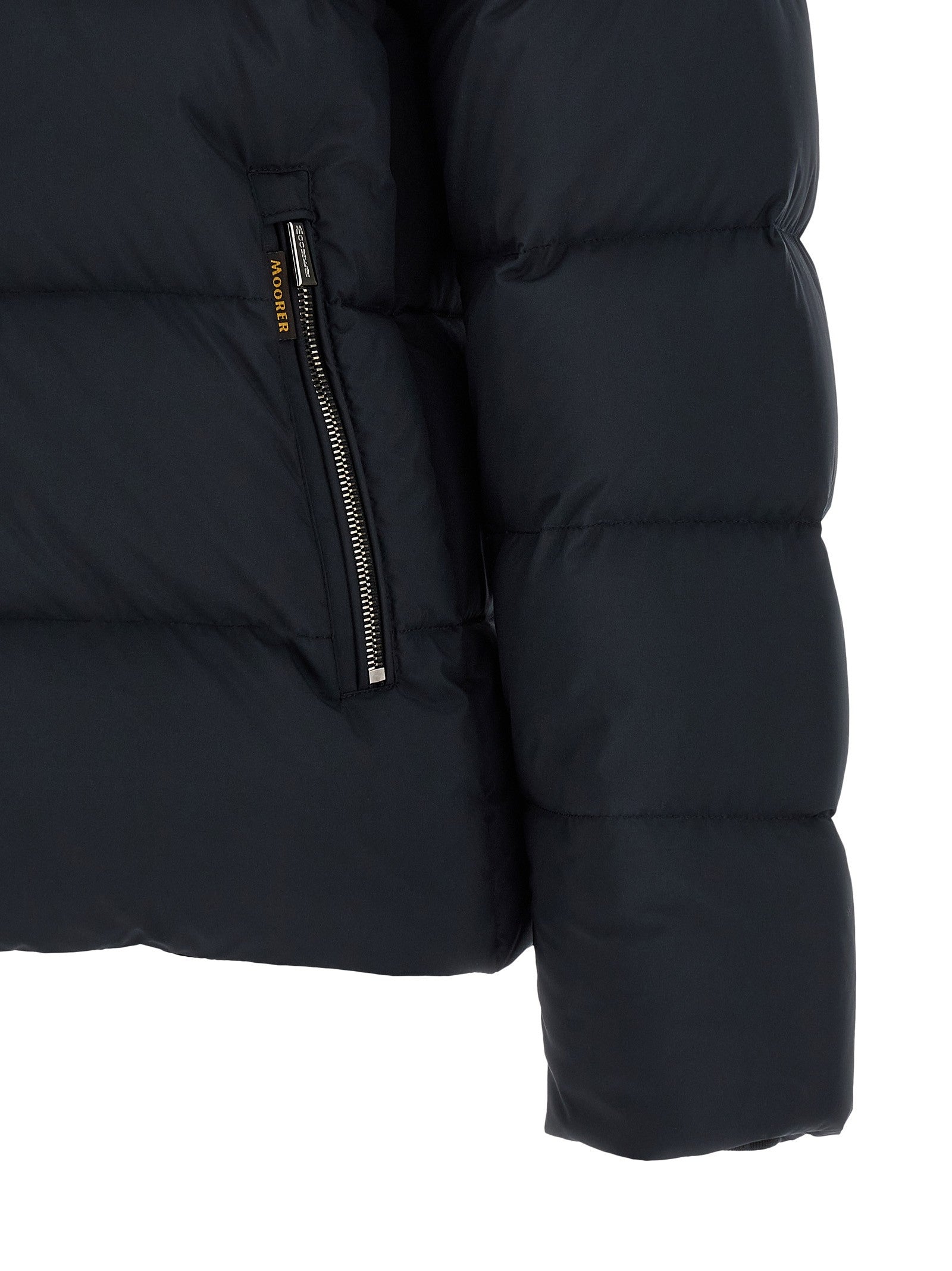 MooRER Brett Acqua Line Bomber Jacket Blue