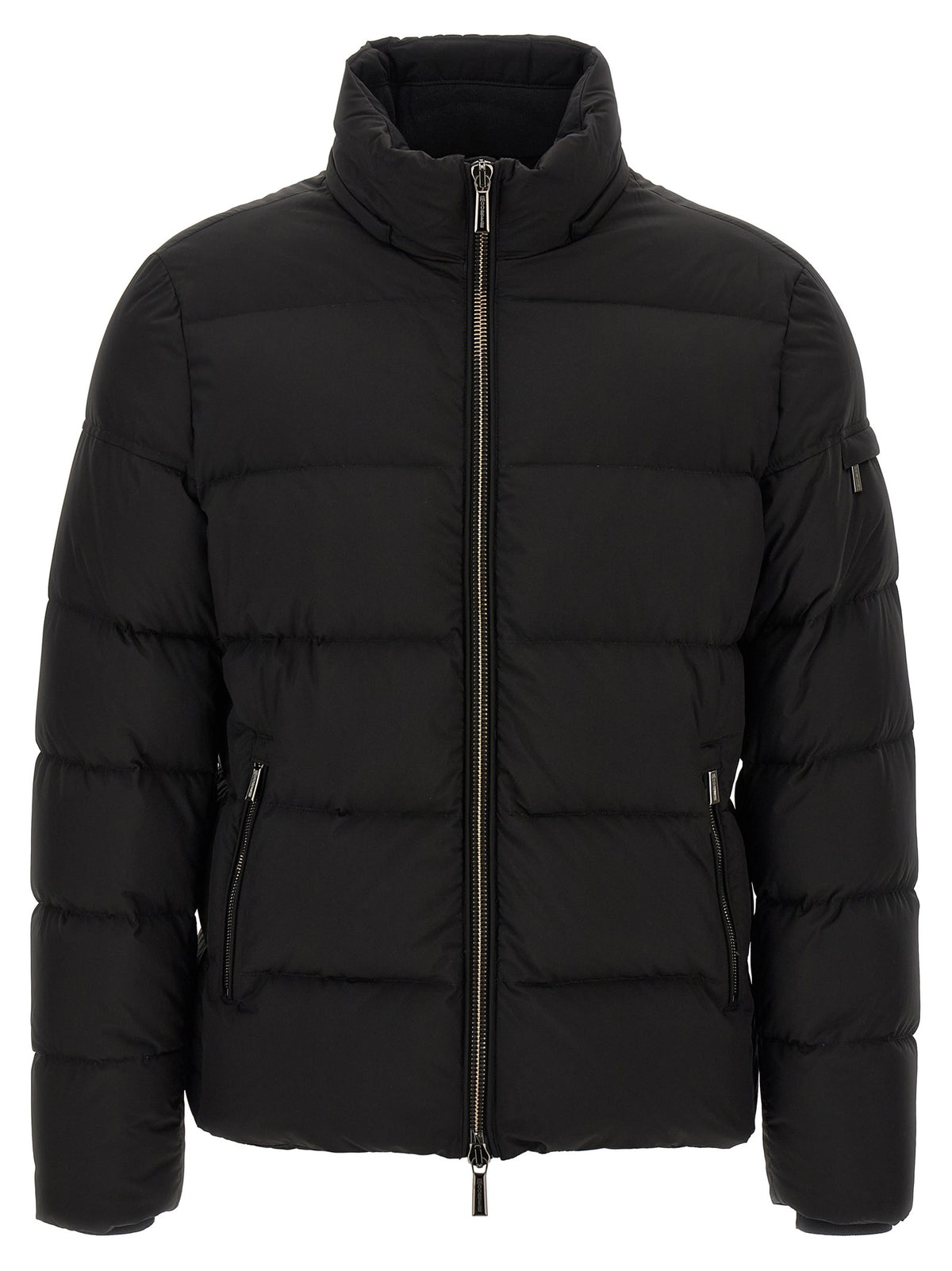 MooRER Brett Bomber Jacket Acqua Line Black