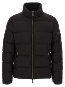 MooRER Brett Bomber Jacket Acqua Line Black