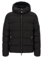 MooRER Brett Bomber Jacket Acqua Line Black