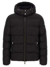 MooRER Brett Bomber Jacket Acqua Line Black
