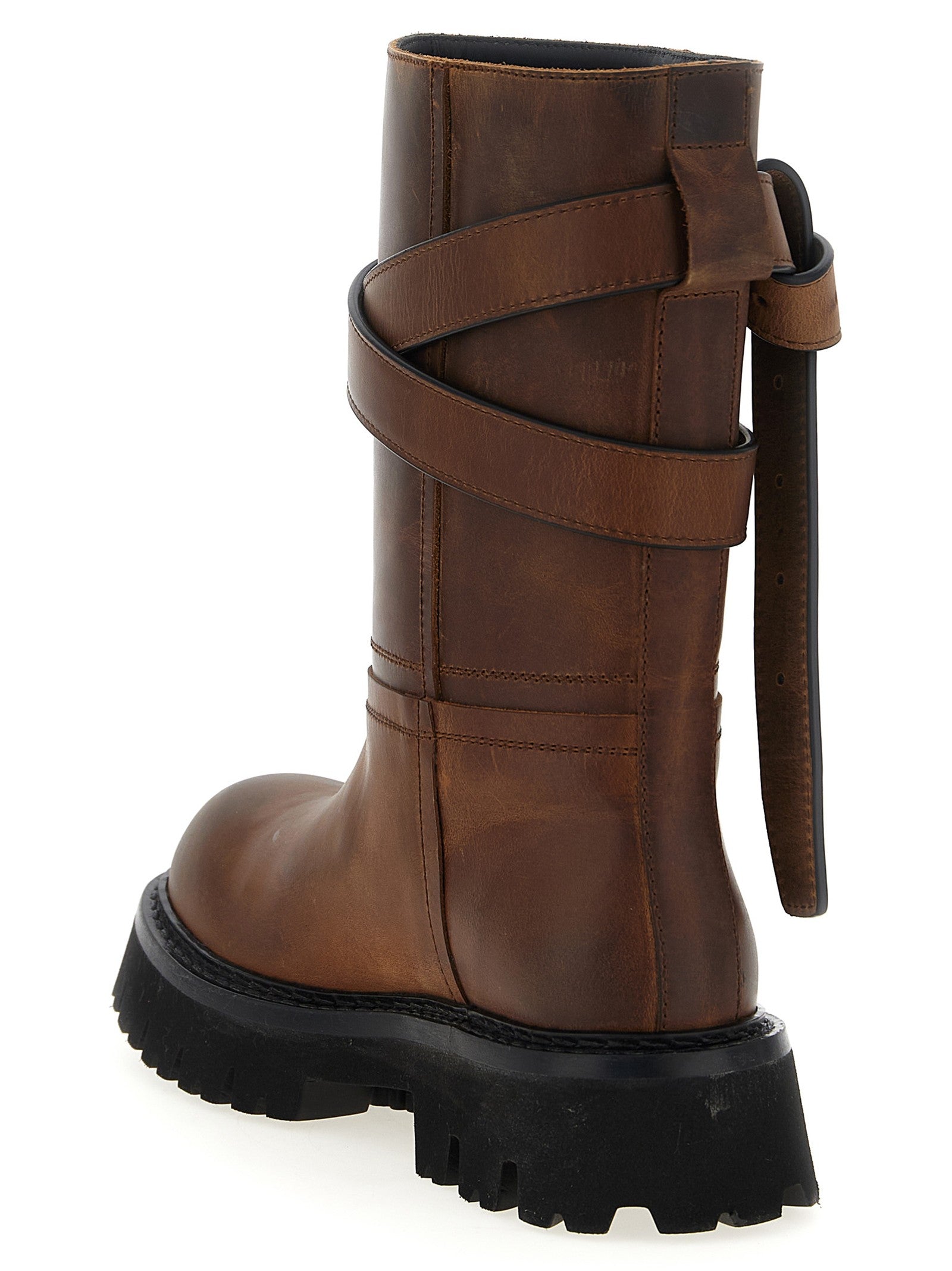 Moschino Brick Boots Brown