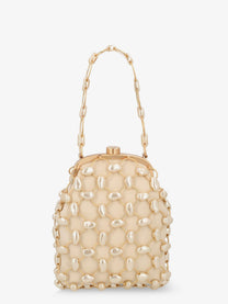 Cult Gaia Women's Brielle Wristlet Leather Handbag White