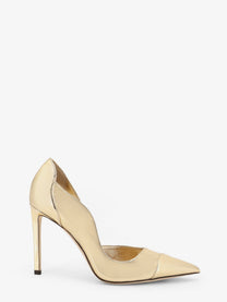 Jimmy Choo Women's Brigitte Liquid Metal Leather Décolleté Gold