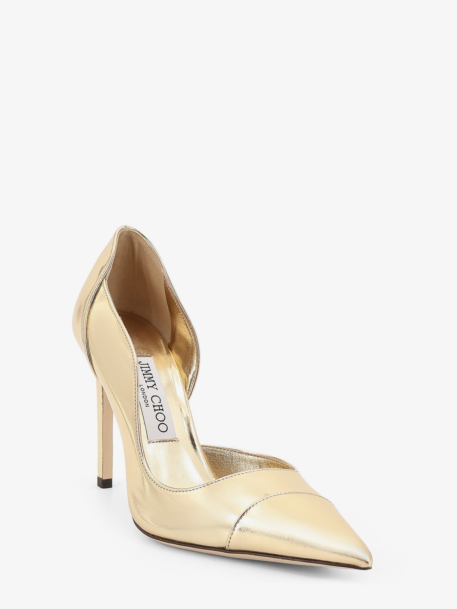 Jimmy Choo Women's Brigitte Liquid Metal Leather Décolleté Gold