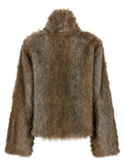 B&amp;B Couture Brigitte First Eco Fur Coat Brown, view 2
