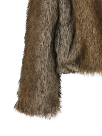 B&amp;B Couture Brigitte First Eco Fur Coat Brown