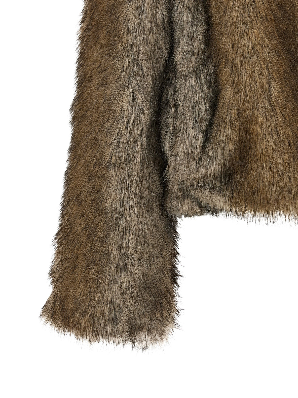 B&amp;B Couture Brigitte First Eco Fur Coat Brown, view 4