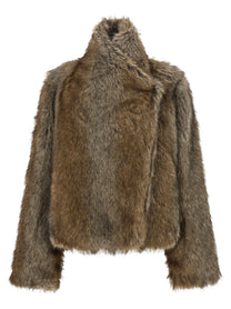 B&amp;B Couture Brigitte First Eco Fur Coat Brown