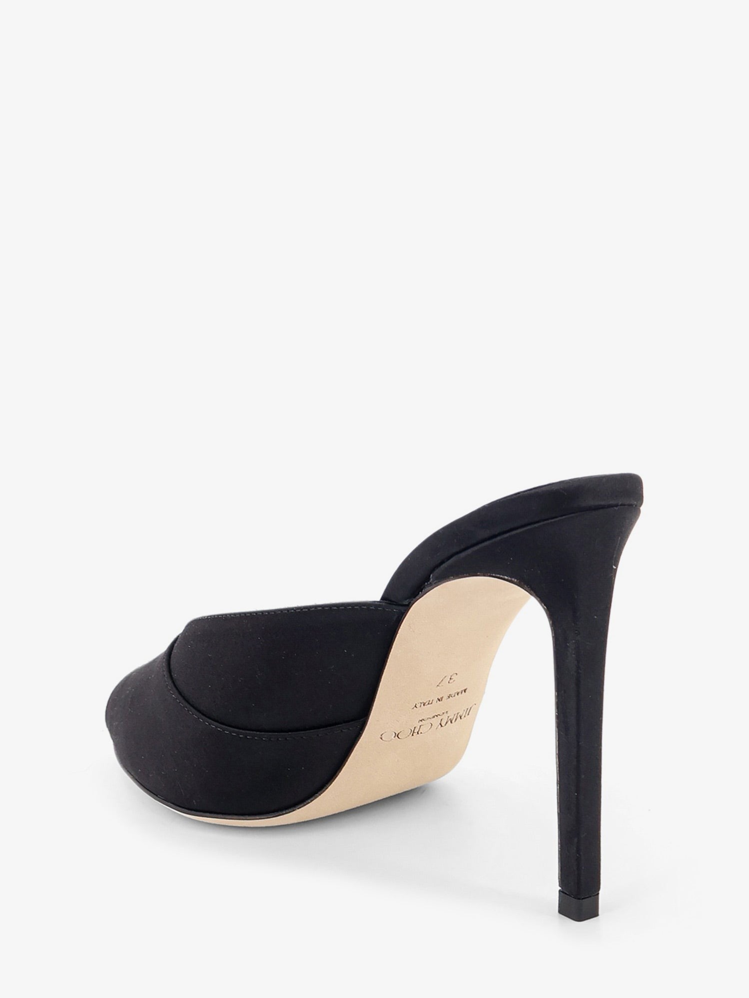 Jimmy Choo Women's Brigitte Mule Satin Sandals Black