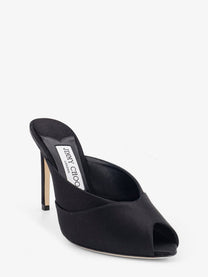 Jimmy Choo Women's Brigitte Mule Satin Sandals Black