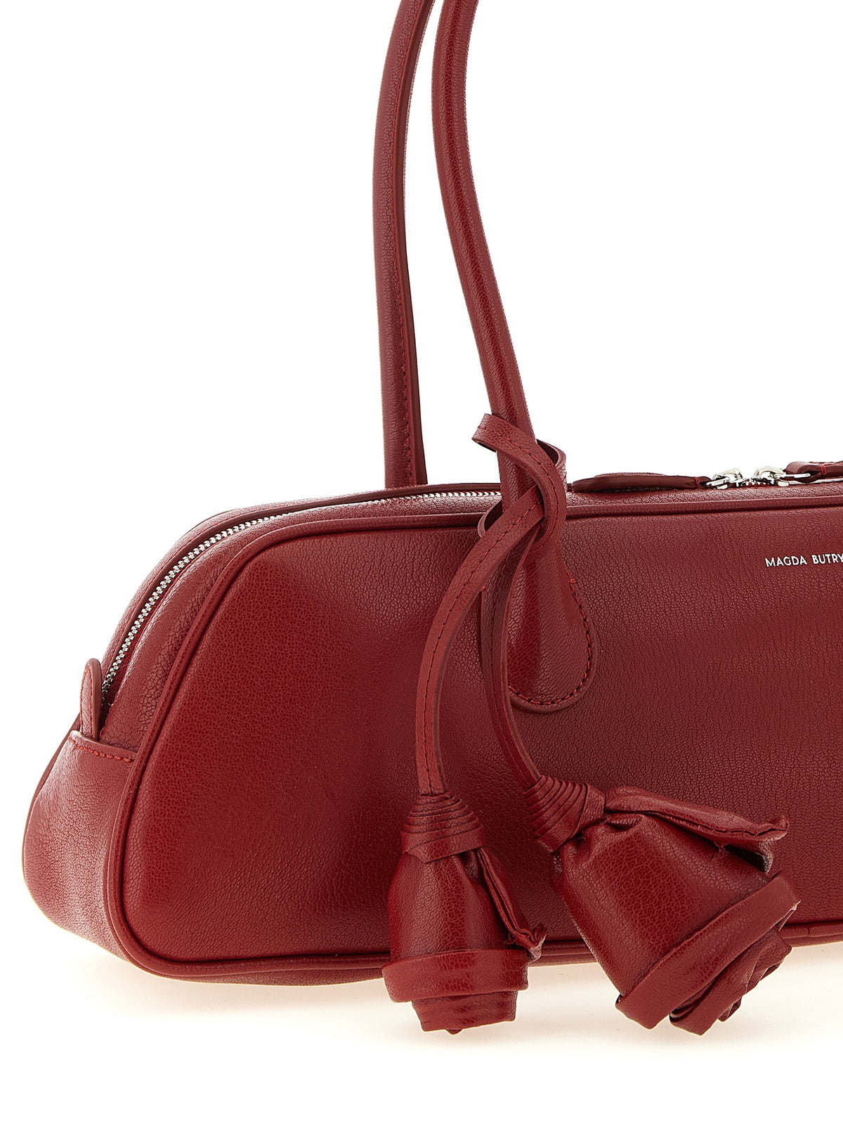 Magda Butrym Brigitte Trapeze Handbag Red, view 3