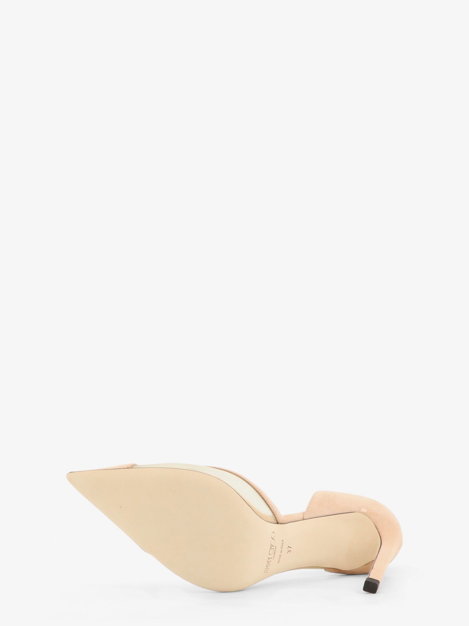 Jimmy Choo Women's Brigitte Voile and Suede Décolleté Beige