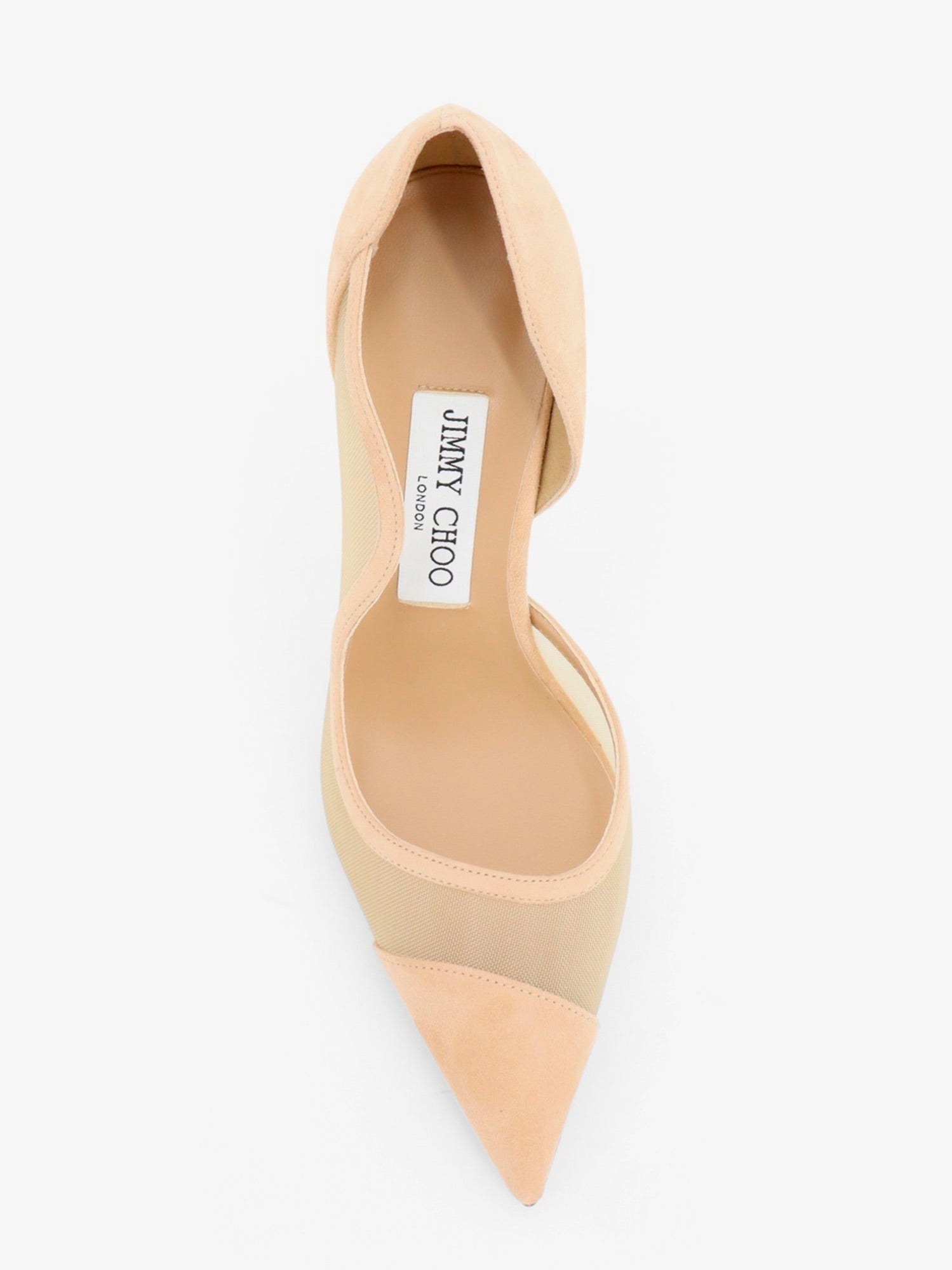Jimmy Choo Women's Brigitte Voile and Suede Décolleté Beige