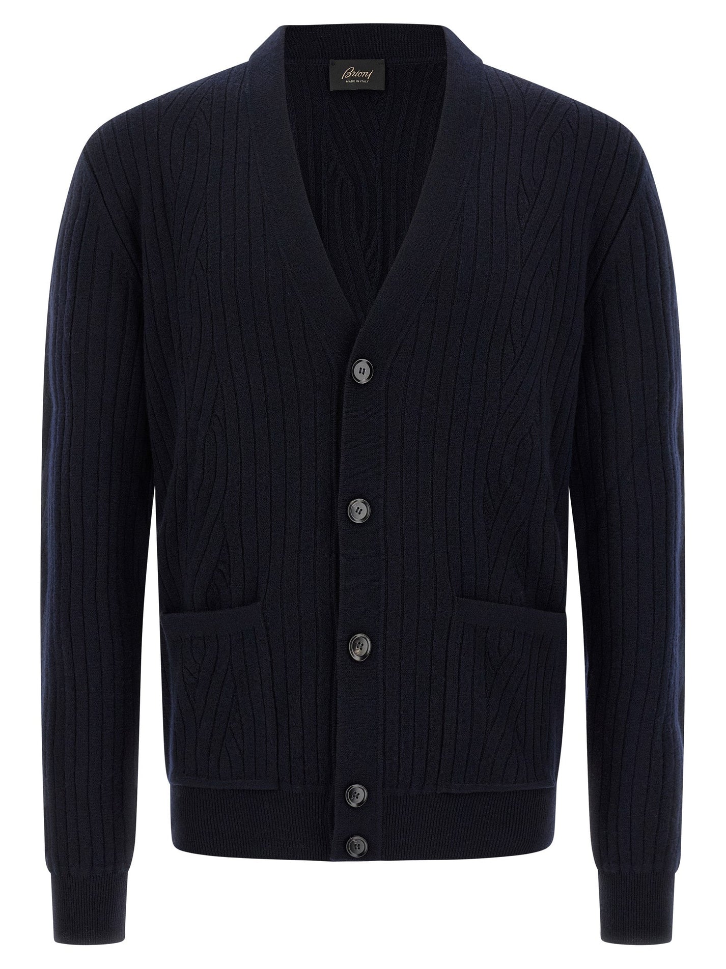 BRIONI - BRIONI - Ribbed and braid cardigan - Men’s Knitwear