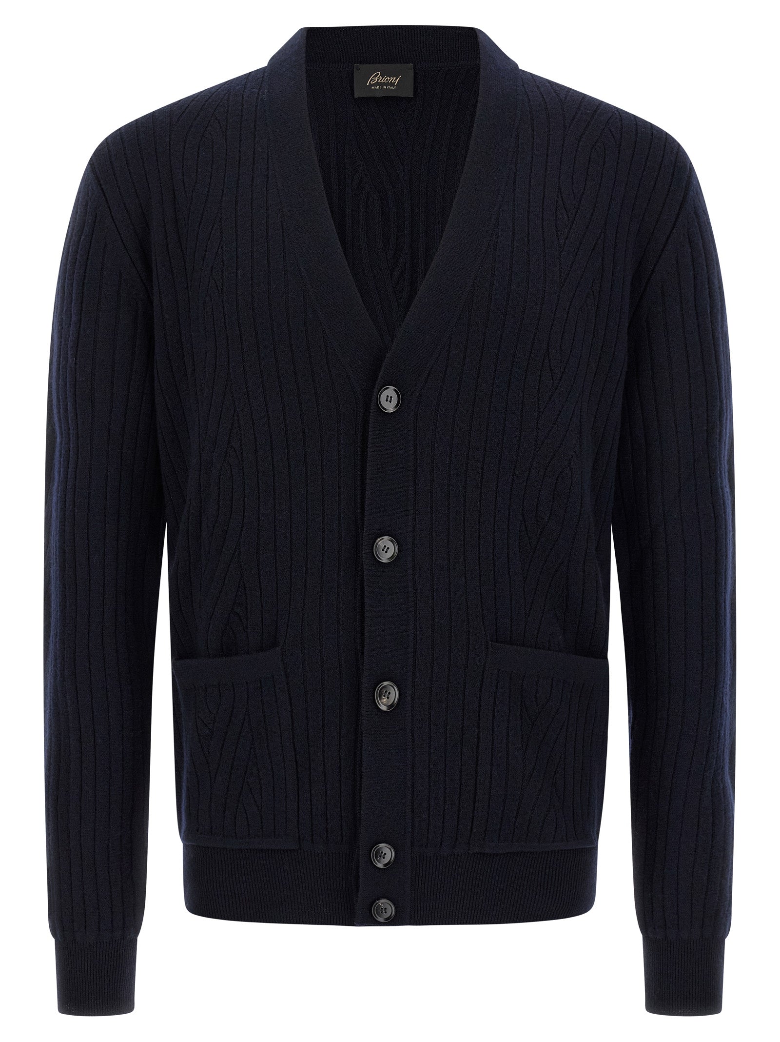 BRIONI - BRIONI - Ribbed and braid cardigan - Men’s Knitwear