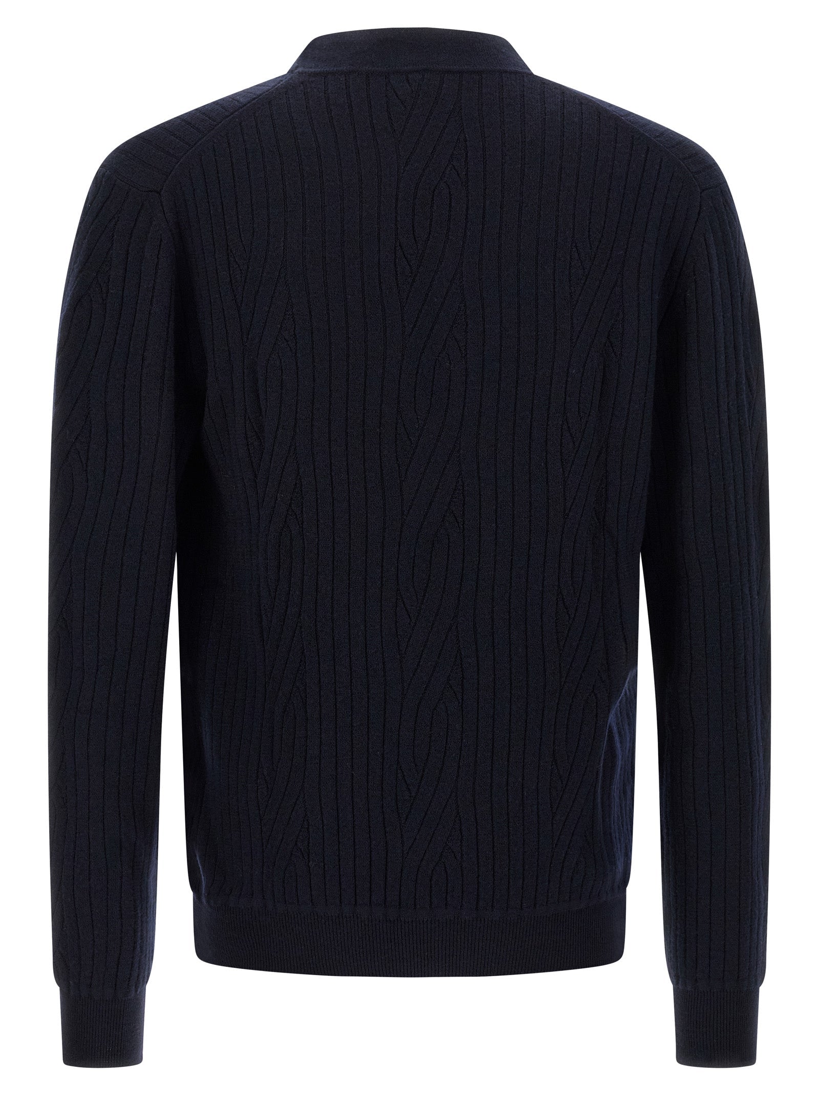 BRIONI - BRIONI - Ribbed and braid cardigan - Men’s Knitwear