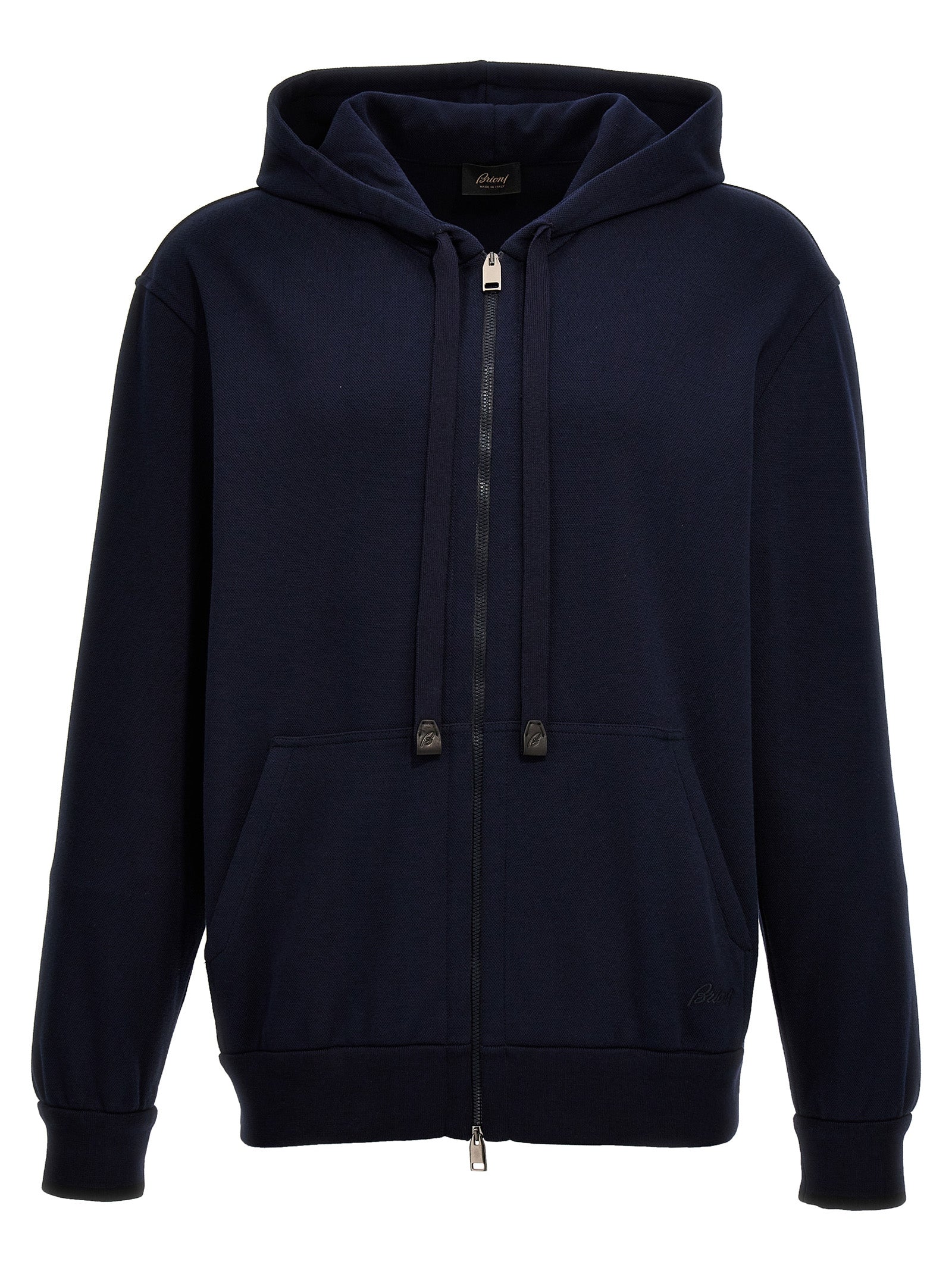 BRIONI - BRIONI - Piquet cotton hoodie - Men’s Sweatshirts