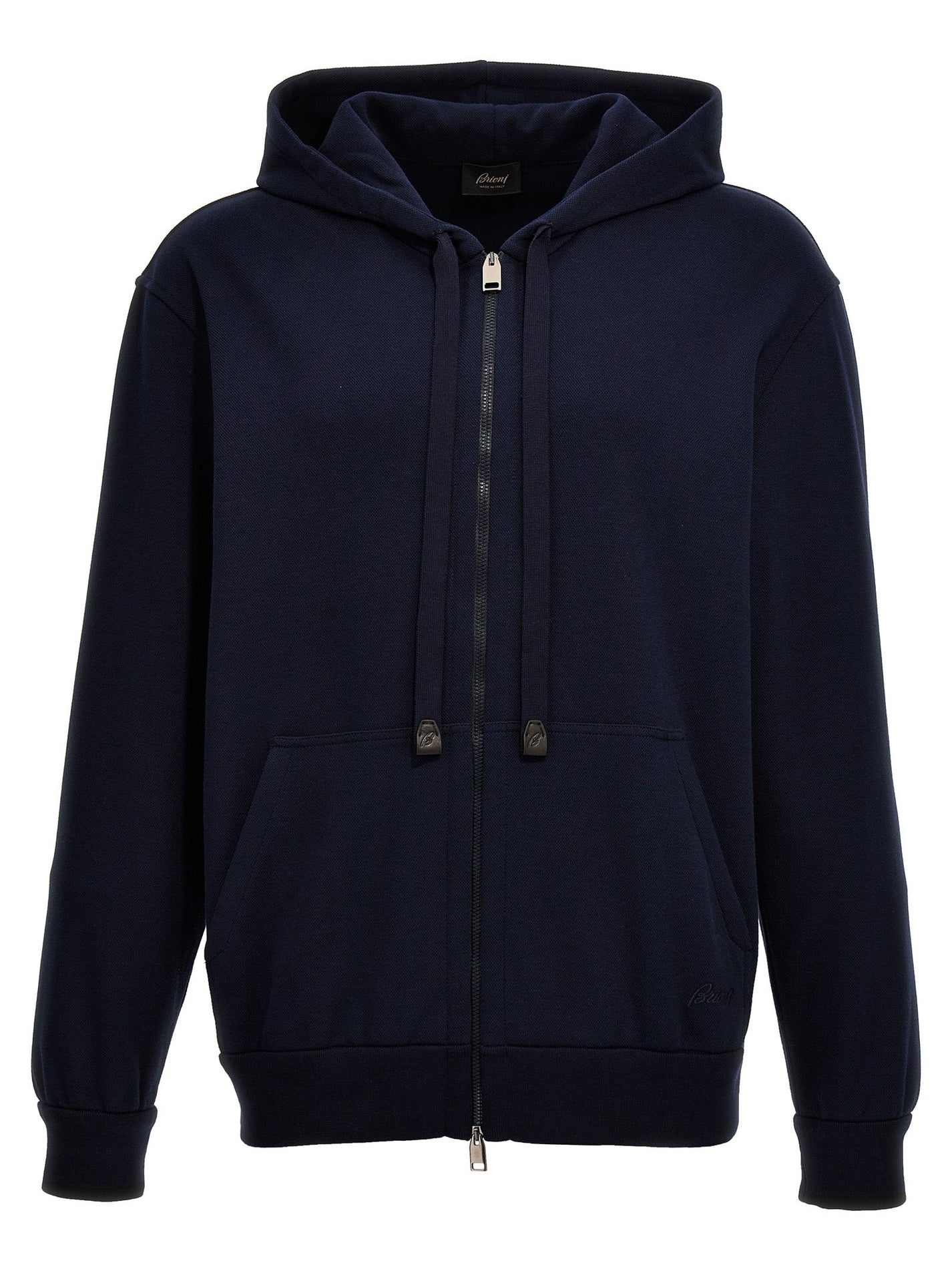 BRIONI - BRIONI - Piquet cotton hoodie - Men’s Sweatshirts