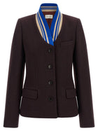 Dries Van Noten Britt Blazer Purple