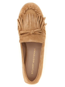 Stuart Weitzman Britt Fringe Loafers Brown