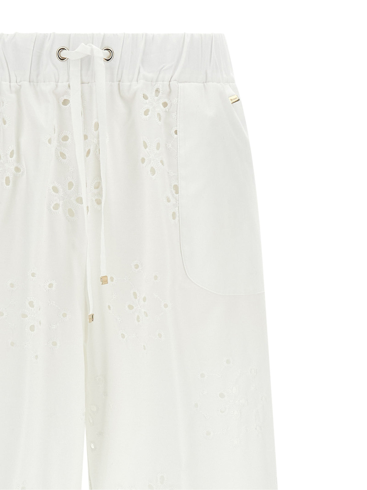 Herno Broderie Anglaise Pants White, view 3
