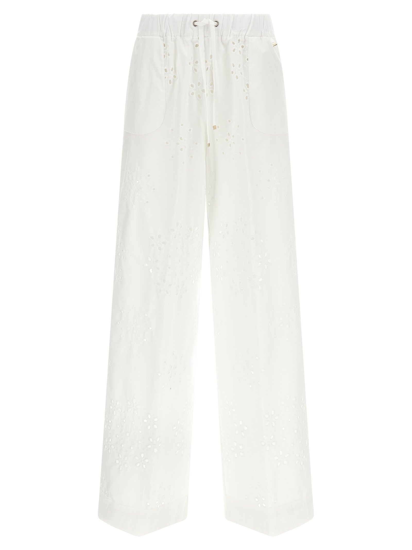 Herno Broderie Anglaise Pants White