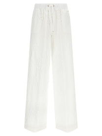 Herno Broderie Anglaise Pants White
