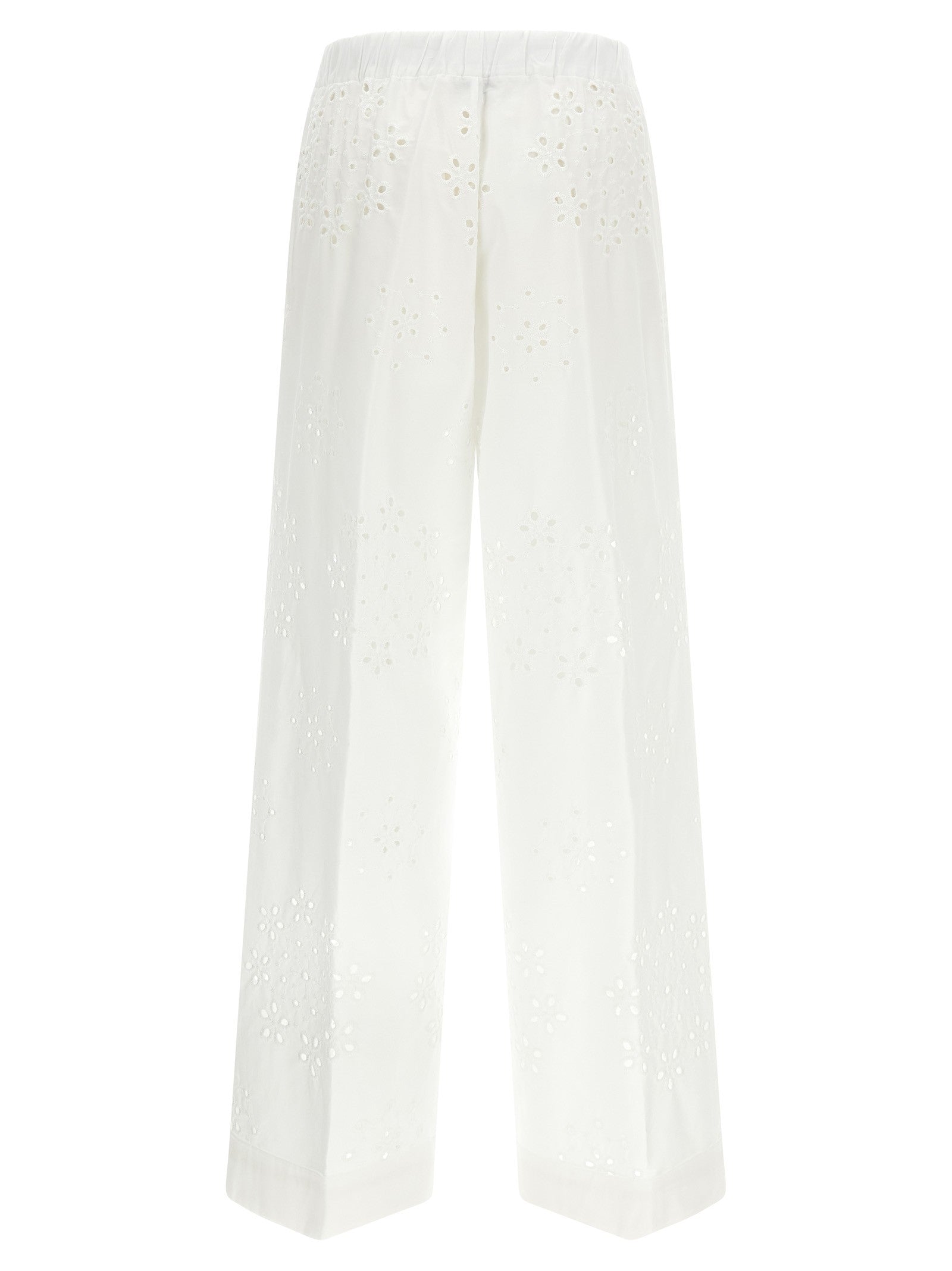 Herno Broderie Anglaise Pants White
