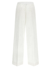 Herno Broderie Anglaise Pants White