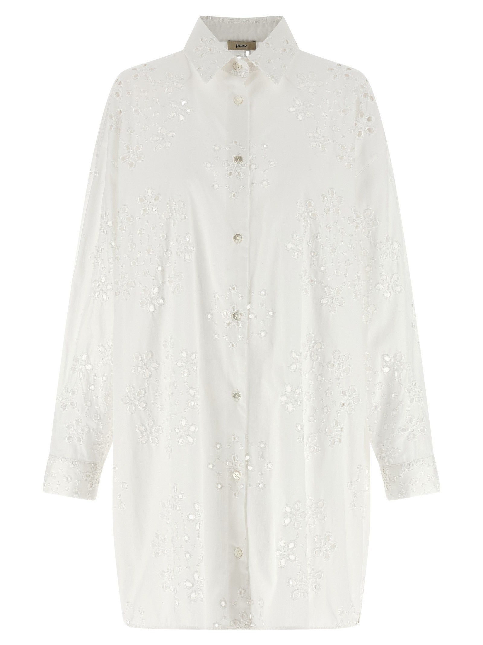 Herno Broderie Anglaise Shirt White