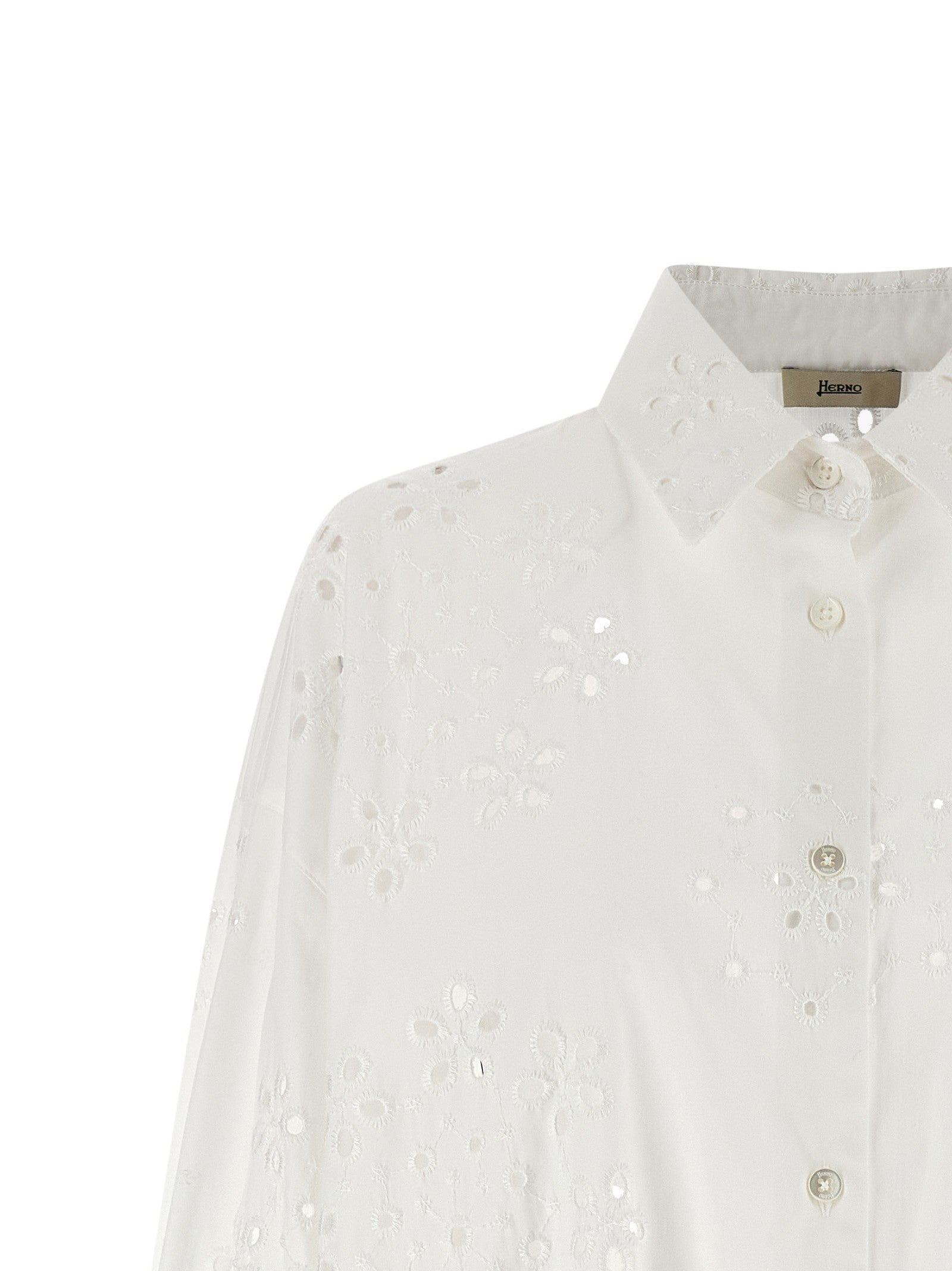 Herno Broderie Anglaise Shirt White