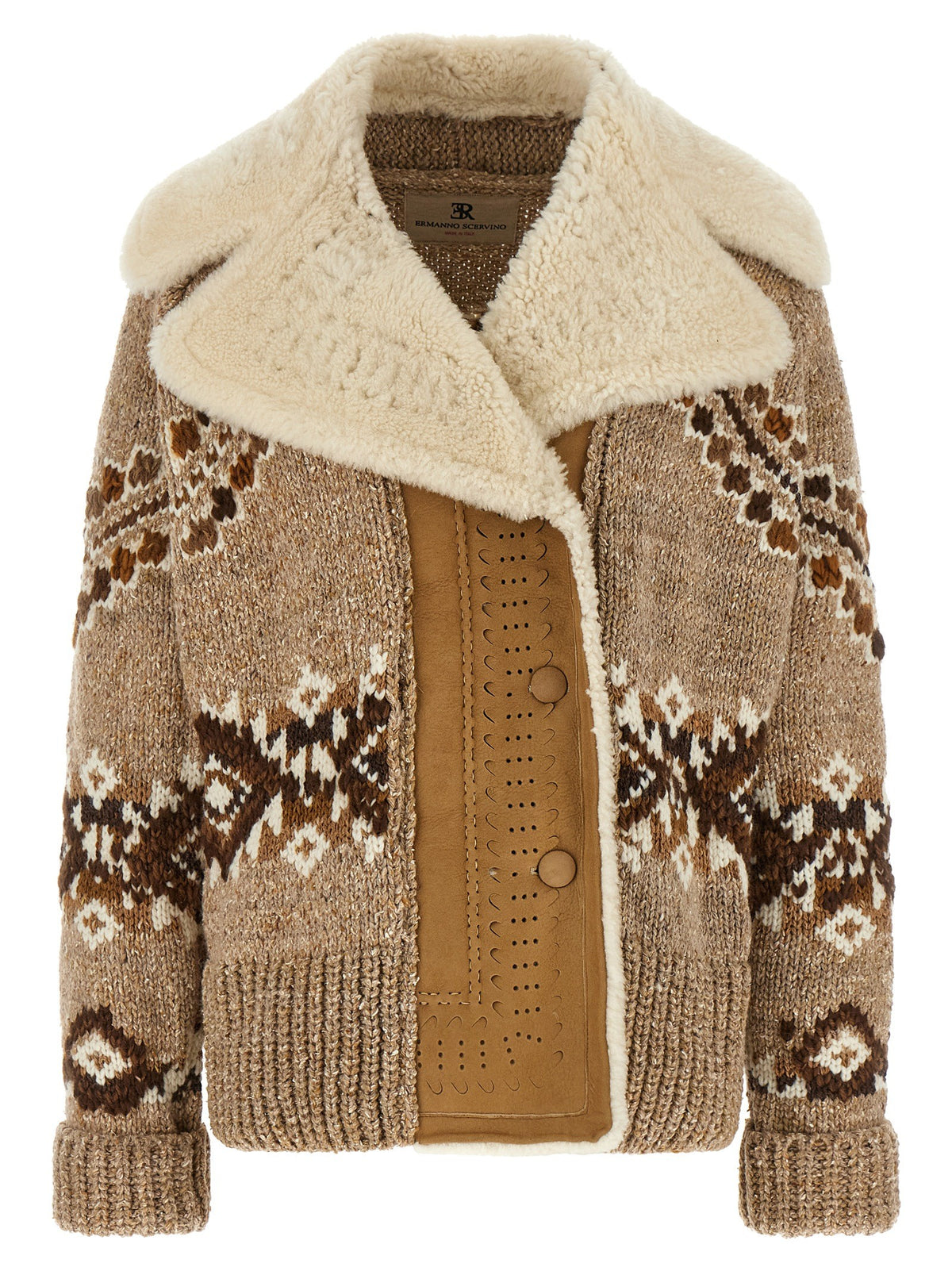 Ermanno Scervino Brogue Detail Jacket Beige