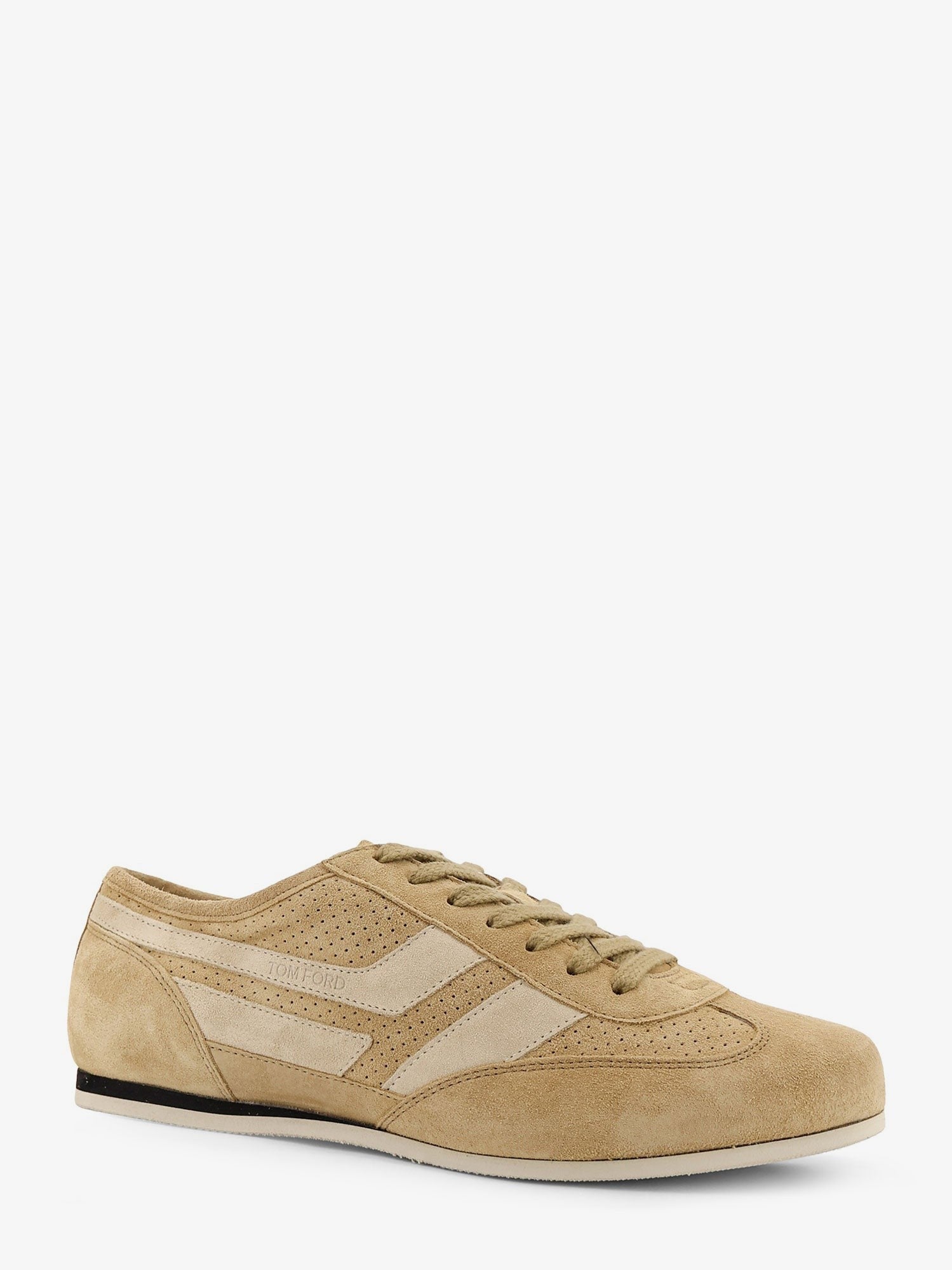 Tom Ford Men's Brook Suede Sneakers Beige