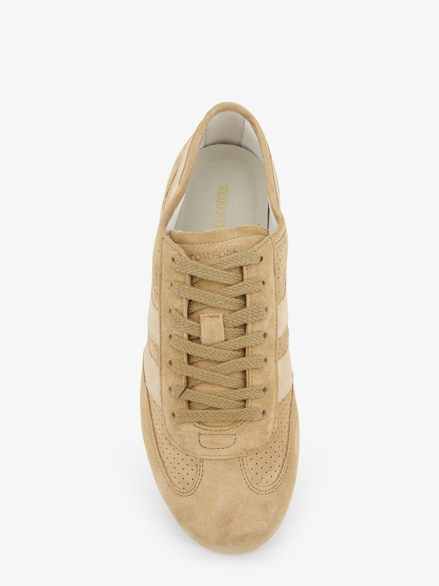 Tom Ford Men's Brook Suede Sneakers Beige