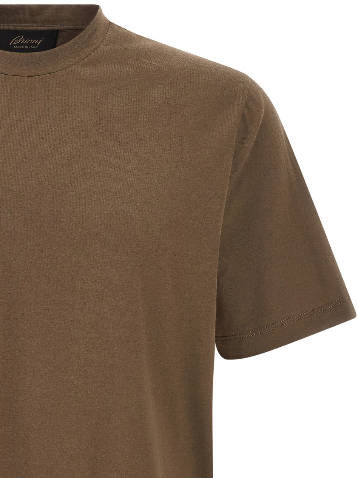 Brioni Brown Cotton Shirt Brown