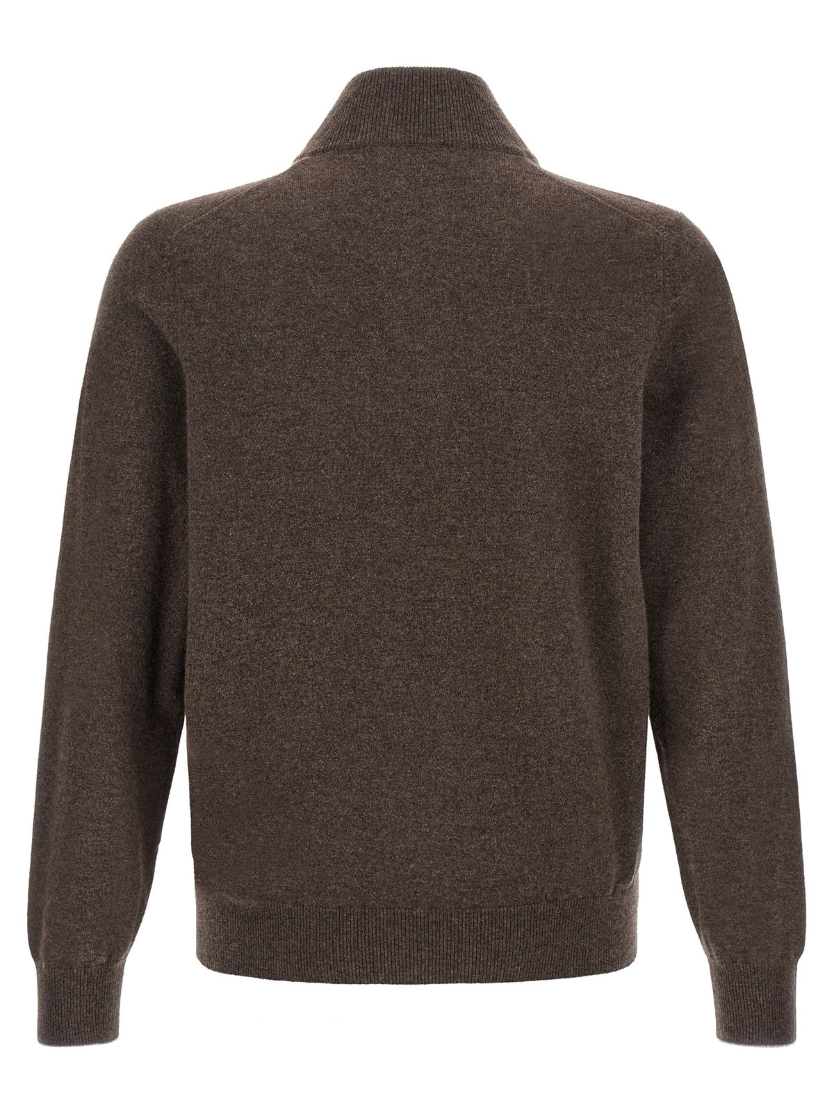 Brunello Cucinelli Brown Half Zip Sweater Brown