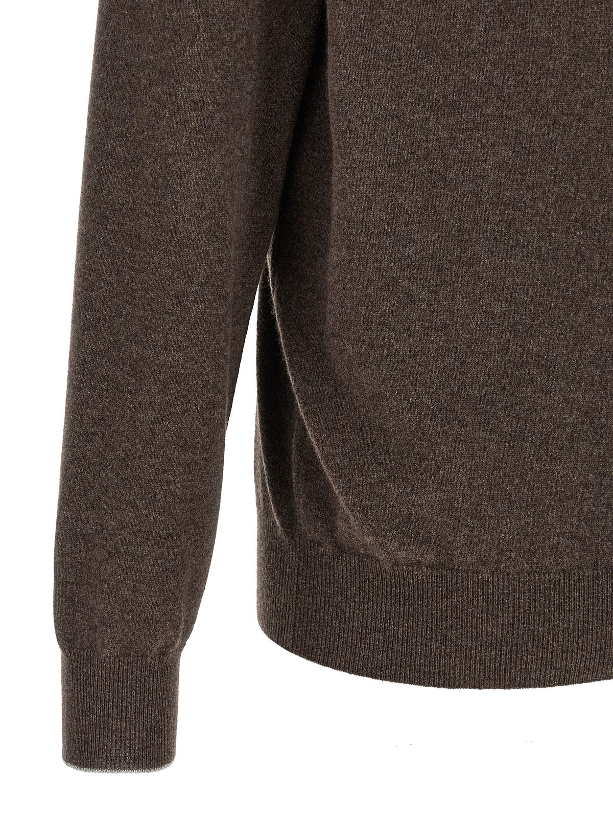 Brunello Cucinelli Brown Half Zip Sweater Brown