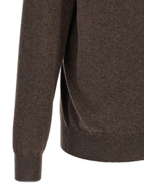Brunello Cucinelli Brown Half Zip Sweater Brown