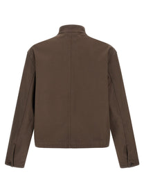 Lemaire Brown Korean Collar Jacket Brown
