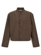Lemaire Brown Korean Collar Jacket Brown