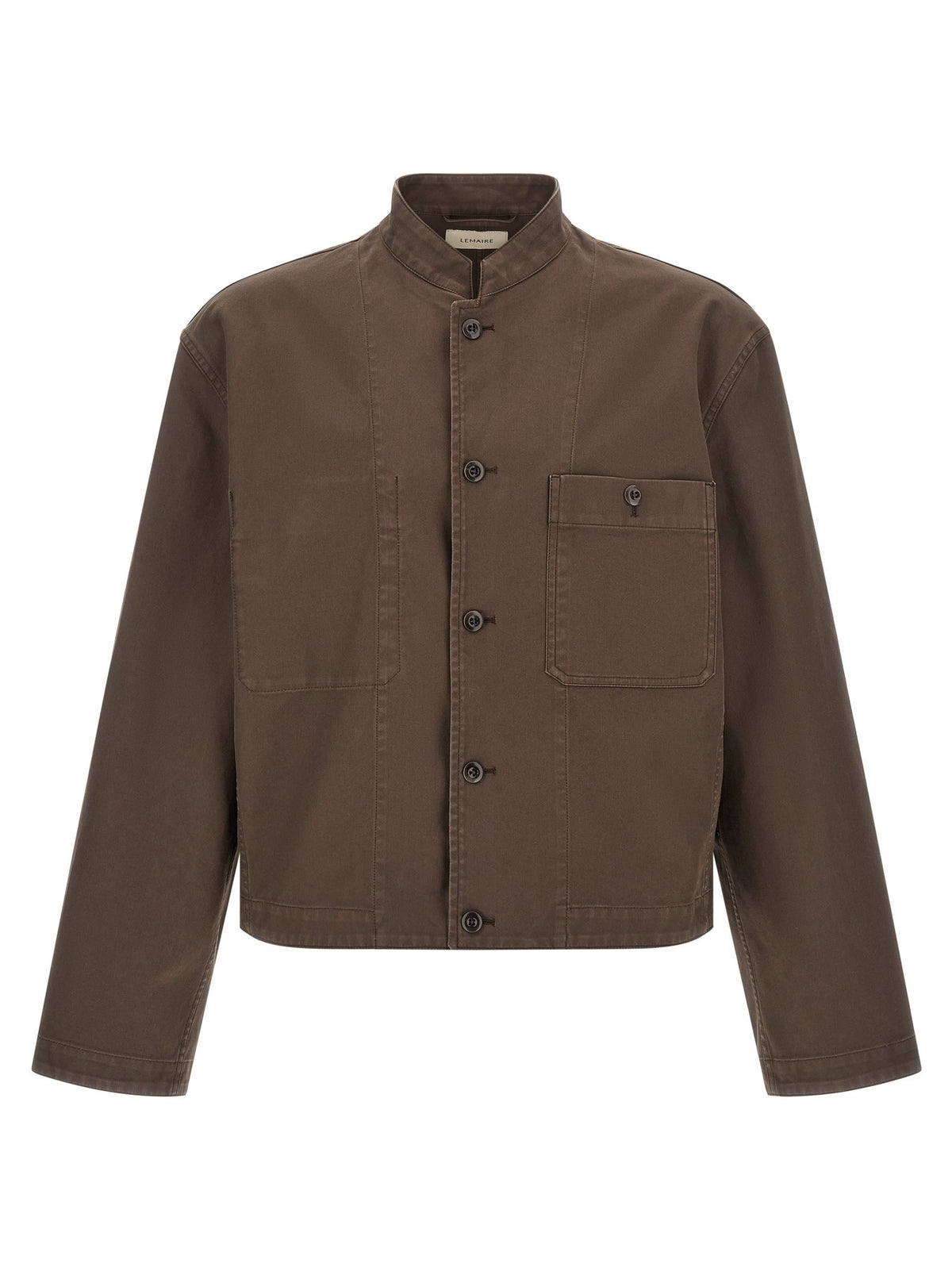 Lemaire Brown Korean Collar Jacket Brown