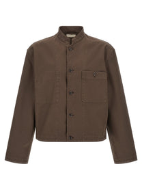 Lemaire Brown Korean Collar Jacket Brown