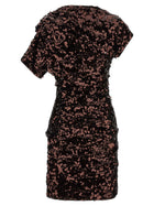 Ganni Brown Sequins Mini Dress Brown, view 2