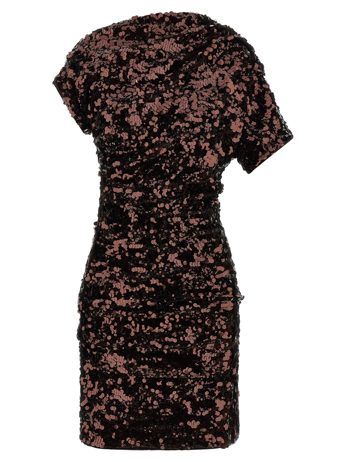 Ganni Brown Sequins Mini Dress Brown