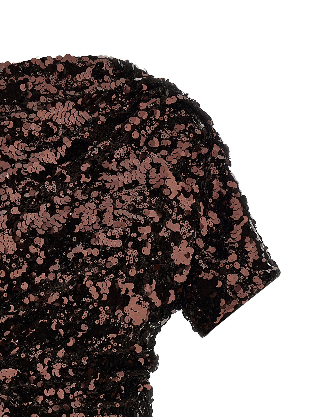 Ganni Brown Sequins Mini Dress Brown, view 3