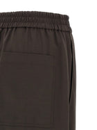Brunello Cucinelli Cool Wool Pants Brown, view 4