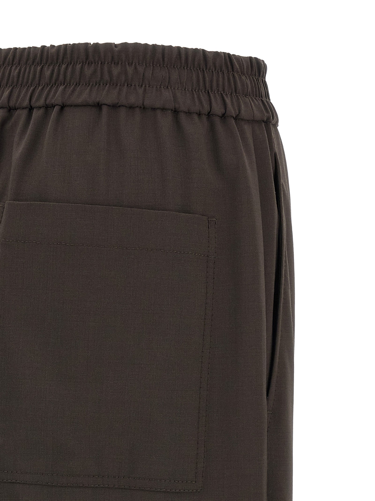 Brunello Cucinelli Cool Wool Pants Brown, view 4