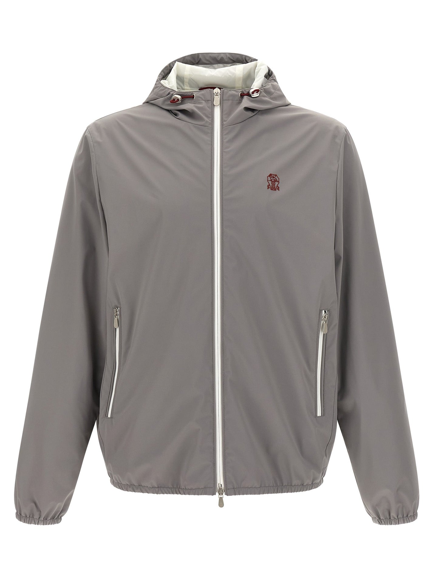 BRUNELLO CUCINELLI - BRUNELLO CUCINELLI - Logo embroidery windbreaker - Men’s Outerwear